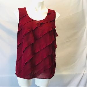 Talbots - ruffled tank